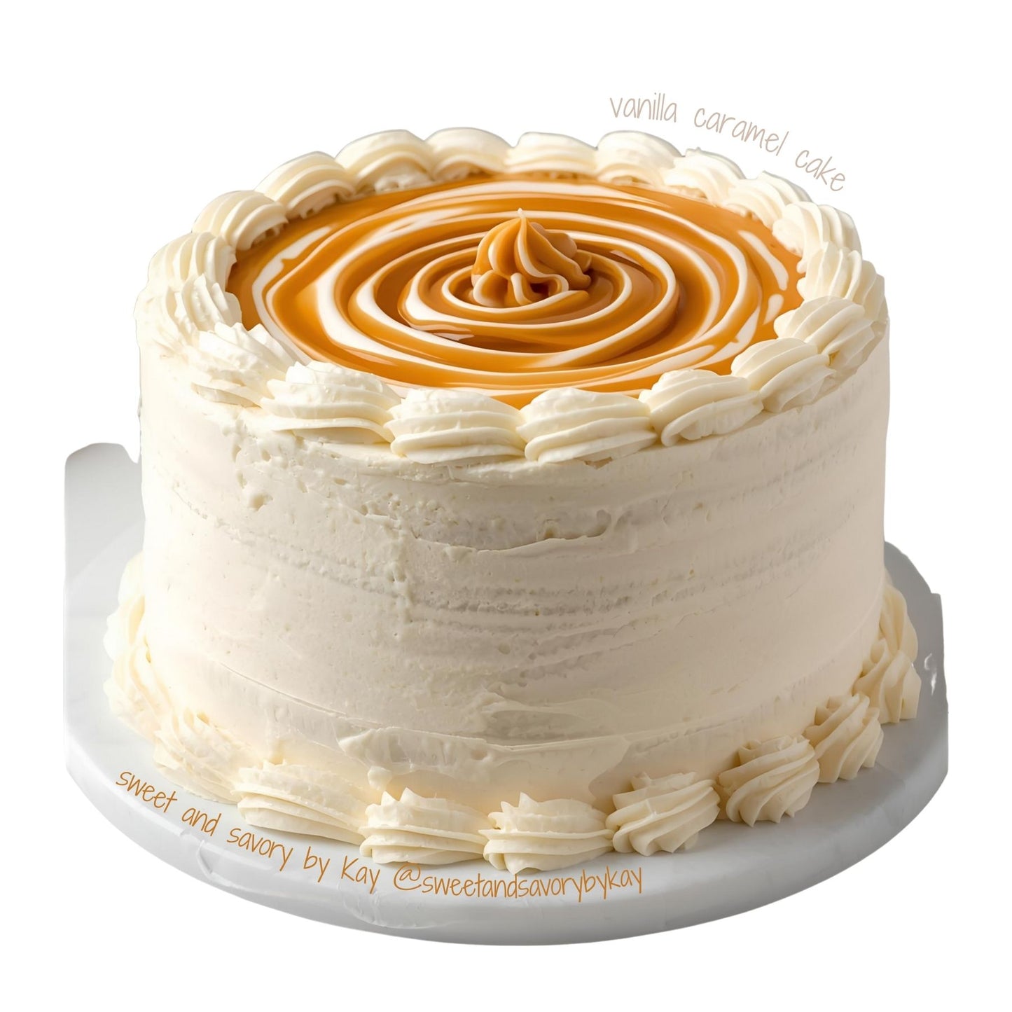 Vanilla Caramel Cream Cake