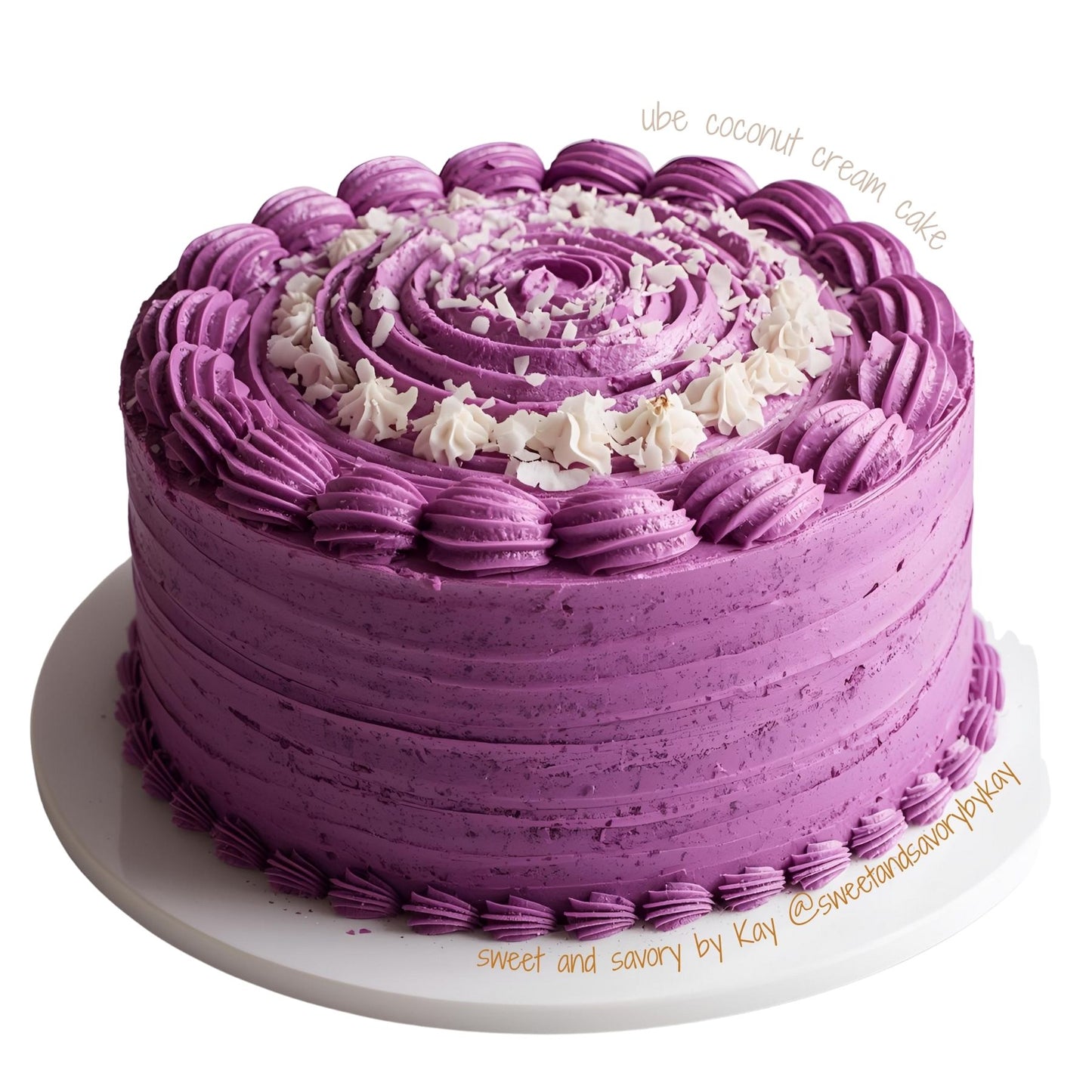 Ube Coconut Cream Cake